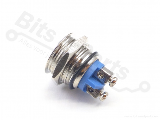 Drukcontact metaal rond 18mm 250V/3A